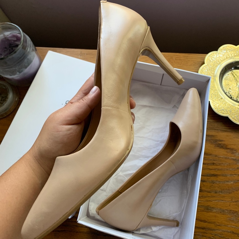 Calvin Klein beige heels